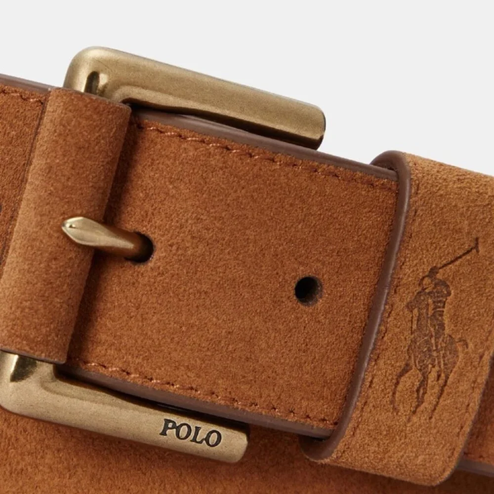Polo Ralph Lauren Roller-Buckle Signature Pony Suede Belt